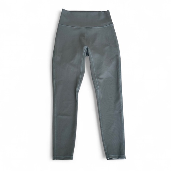 Allfenix Ribbed Core 7/8 Legging Sage Green Seamless Front L - Picture 1 of 7